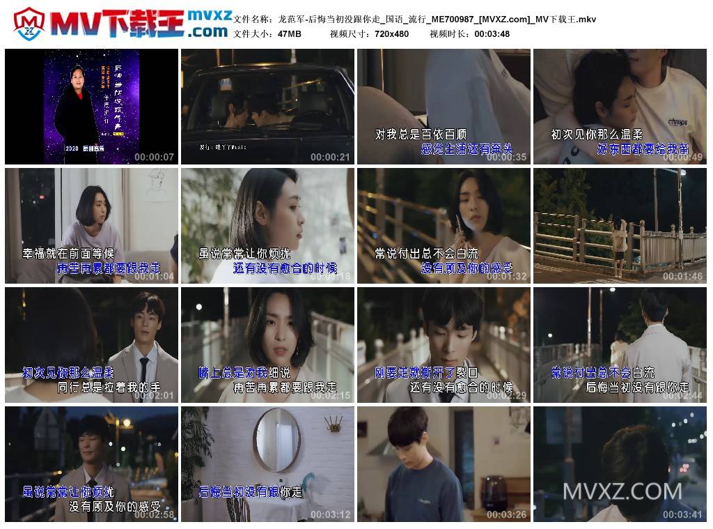 龙范军-后悔当初没跟你走_国语_流行_ME700987